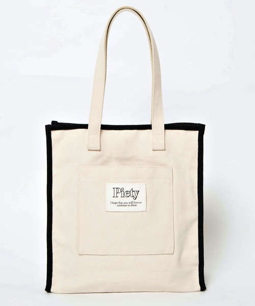 WEGO（ウィゴー）の「WEGO/キャンバスパイピングトートバッグ（トートバッグ・レディース・その他1/その他2/その他3・FREE）」の22枚目の写真