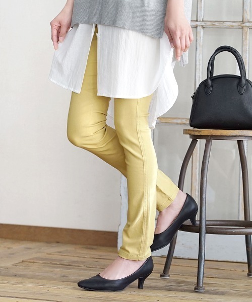 zootie(ズーティー)の「エアパンツ(その他パンツ・レディース・フューシャピンク/ストライプ/ブラック系その他/ブラック×ホワイト/チャコール/ブラック系その他2/マスタード/ケミカルウォッシュ/ダークベージュ/ブルー系その他/グレイッシュベージュ/ホワイト系その他/ネイビー/オリーブ/バーガンディー/インディゴブルー/ブラック/ブルー系その他2/チェック/グレー系その他/ブラウン/グリーン/ミント/ライトイエロー・S/M/L/LL/3L)」の20枚目の写真