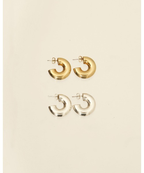 TODAYFUL（トゥデイフル）の「チュンキーフープピアス(Silver925)（ピアス（両耳用）・レディース・ゴールド/シルバー・FREE）」の7枚目の写真