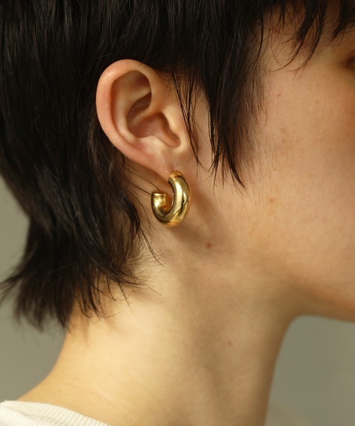 TODAYFUL（トゥデイフル）の「チュンキーフープピアス(Silver925)（ピアス（両耳用）・レディース・ゴールド/シルバー・FREE）」の6枚目の写真