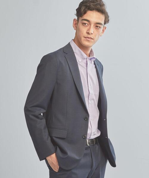 WORK TRIP OUTFITS GREEN LABEL RELAXING（ワークトリップアウトフィッツグリーンレーベル リラクシング）の「＜機能/洗濯機洗い可・防シワ・ストレッチ＞ WTO TW/PU メッシュ スリム スーツ ジャケット（テーラードジャケット・メンズ・ネイビー/グレー・XXS/40/XS/42/S/44/M/46/L/48/XL/50）」の2枚目の写真