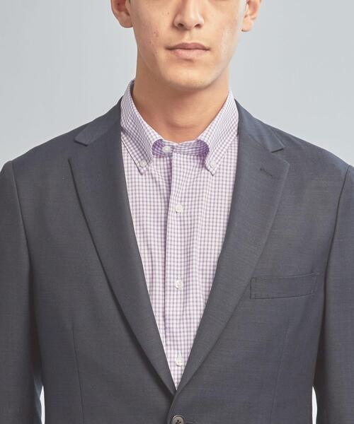 WORK TRIP OUTFITS GREEN LABEL RELAXING（ワークトリップアウトフィッツグリーンレーベル リラクシング）の「＜機能/洗濯機洗い可・防シワ・ストレッチ＞ WTO TW/PU メッシュ スリム スーツ ジャケット（テーラードジャケット・メンズ・ネイビー/グレー・XXS/40/XS/42/S/44/M/46/L/48/XL/50）」の6枚目の写真