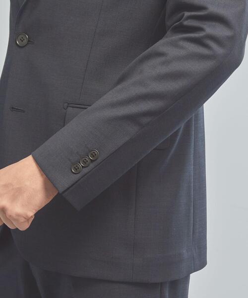 WORK TRIP OUTFITS GREEN LABEL RELAXING（ワークトリップアウトフィッツグリーンレーベル リラクシング）の「＜機能/洗濯機洗い可・防シワ・ストレッチ＞ WTO TW/PU メッシュ スリム スーツ ジャケット（テーラードジャケット・メンズ・ネイビー/グレー・XXS/40/XS/42/S/44/M/46/L/48/XL/50）」の7枚目の写真