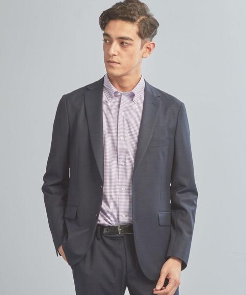 WORK TRIP OUTFITS GREEN LABEL RELAXING（ワークトリップアウトフィッツグリーンレーベル リラクシング）の「＜機能/洗濯機洗い可・防シワ・ストレッチ＞ WTO TW/PU メッシュ スリム スーツ ジャケット（テーラードジャケット・メンズ・ネイビー/グレー・XXS/40/XS/42/S/44/M/46/L/48/XL/50）」の14枚目の写真