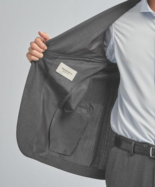 WORK TRIP OUTFITS GREEN LABEL RELAXING（ワークトリップアウトフィッツグリーンレーベル リラクシング）の「＜機能/洗濯機洗い可・防シワ・ストレッチ＞ WTO TW/PU メッシュ スリム スーツ ジャケット（テーラードジャケット・メンズ・ネイビー/グレー・XXS/40/XS/42/S/44/M/46/L/48/XL/50）」の18枚目の写真