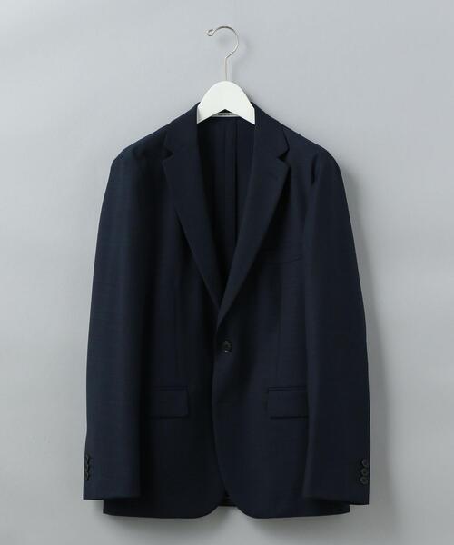 WORK TRIP OUTFITS GREEN LABEL RELAXING（ワークトリップアウトフィッツグリーンレーベル リラクシング）の「＜機能/洗濯機洗い可・防シワ・ストレッチ＞ WTO TW/PU メッシュ スリム スーツ ジャケット（テーラードジャケット・メンズ・ネイビー/グレー・XXS/40/XS/42/S/44/M/46/L/48/XL/50）」の19枚目の写真