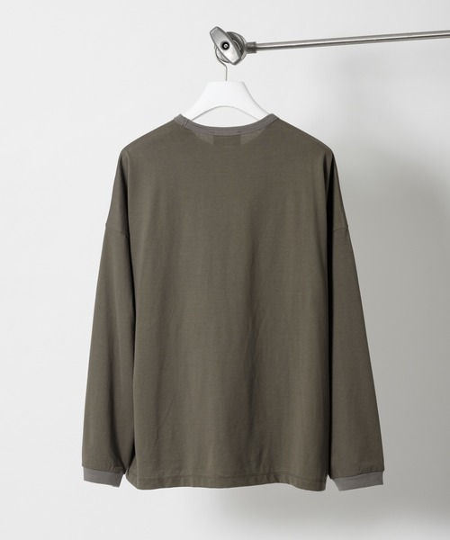 ADAM ET ROPE'(アダムエロペ)の「〈WEB・一部店舗限定〉【NORITAKE】ドロップショルダーBIG LS Tee(Tシャツ/カットソー・メンズ・ホワイト/チャコールグレー/ブラック/ワイン・M/L)」の9枚目の写真