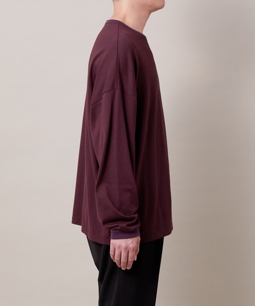 ADAM ET ROPE'(アダムエロペ)の「〈WEB・一部店舗限定〉【NORITAKE】ドロップショルダーBIG LS Tee(Tシャツ/カットソー・メンズ・ホワイト/チャコールグレー/ブラック/ワイン・M/L)」の18枚目の写真