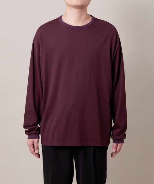 ADAM ET ROPE'(アダムエロペ)の「〈WEB・一部店舗限定〉【NORITAKE】ドロップショルダーBIG LS Tee(Tシャツ/カットソー・メンズ・ホワイト/チャコールグレー/ブラック/ワイン・M/L)」の20枚目の写真