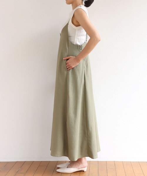セール】リネン混キャミワンピース（ワンピース）｜andme