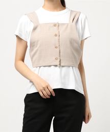 flower | チェックリボンビスチェ(シャツ/ブラウス)