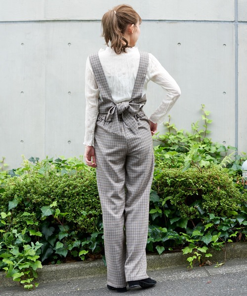 flower(フラワー)の「チェックリボンビスチェ(シャツ/ブラウス・レディース・ブラウン/ベージュ・FREE)」の14枚目の写真