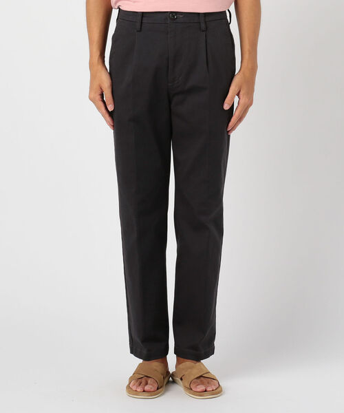 GLOSTER（グロスター）の「One Tack Straight Chino ワンタックストレートチノ ワンプリーツ（チノパンツ・メンズ・チャコールグレー/ブラック/ベージュ・M/S/L）」の4枚目の写真