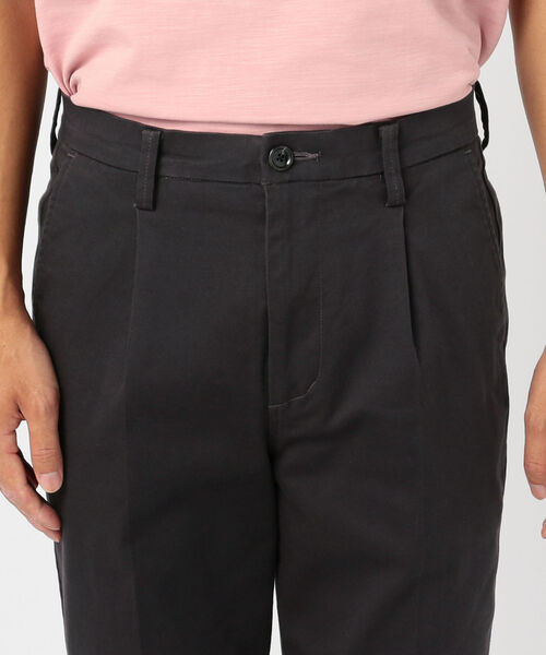GLOSTER（グロスター）の「One Tack Straight Chino ワンタックストレートチノ ワンプリーツ（チノパンツ・メンズ・チャコールグレー/ブラック/ベージュ・M/S/L）」の12枚目の写真