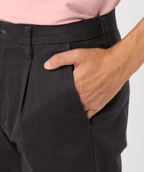 GLOSTER（グロスター）の「One Tack Straight Chino ワンタックストレートチノ ワンプリーツ（チノパンツ・メンズ・チャコールグレー/ブラック/ベージュ・M/S/L）」の13枚目の写真