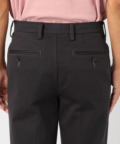 GLOSTER（グロスター）の「One Tack Straight Chino ワンタックストレートチノ ワンプリーツ（チノパンツ・メンズ・チャコールグレー/ブラック/ベージュ・M/S/L）」の14枚目の写真