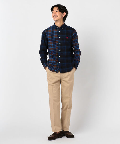 GLOSTER（グロスター）の「One Tack Straight Chino ワンタックストレートチノ ワンプリーツ（チノパンツ・メンズ・チャコールグレー/ブラック/ベージュ・M/S/L）」の8枚目の写真