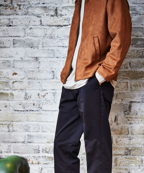 GLOSTER（グロスター）の「One Tack Straight Chino ワンタックストレートチノ ワンプリーツ（チノパンツ・メンズ・チャコールグレー/ブラック/ベージュ・M/S/L）」の16枚目の写真