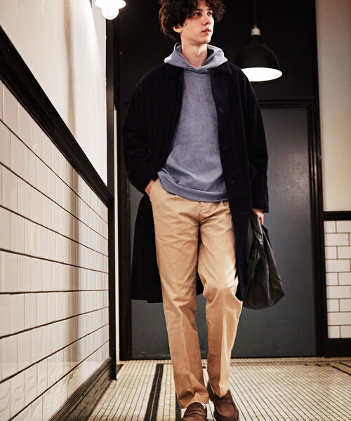 GLOSTER（グロスター）の「One Tack Straight Chino ワンタックストレートチノ ワンプリーツ（チノパンツ・メンズ・チャコールグレー/ブラック/ベージュ・M/S/L）」の17枚目の写真