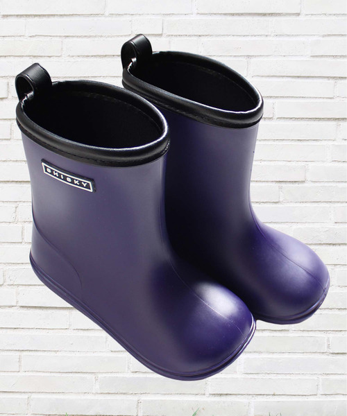 THE CASUAL（カジュアル）の「キッズ ロゴ パイピング レインブーツ（レインシューズ・キッズ・ブラック/ブラウン/カーキ/ネイビー/パープル/ピンク・16cm/17cm/18cm/19cm/20cm/21cm/22cm）」の5枚目の写真