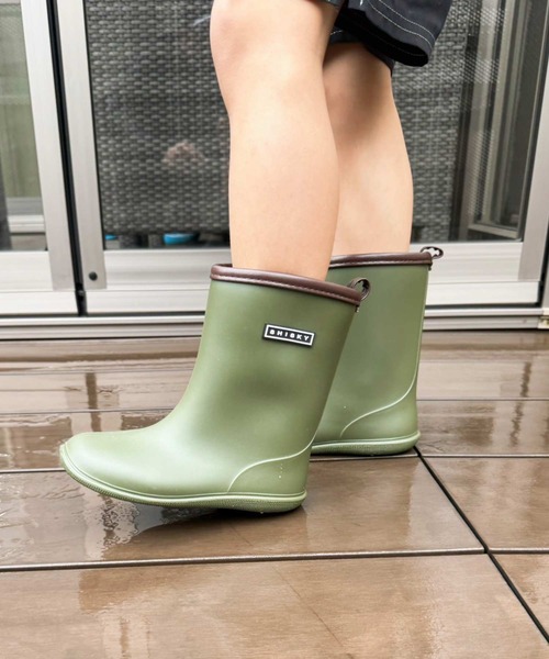 THE CASUAL（カジュアル）の「キッズ ロゴ パイピング レインブーツ（レインシューズ・キッズ・ブラック/ブラウン/カーキ/ネイビー/パープル/ピンク・16cm/17cm/18cm/19cm/20cm/21cm/22cm）」の3枚目の写真