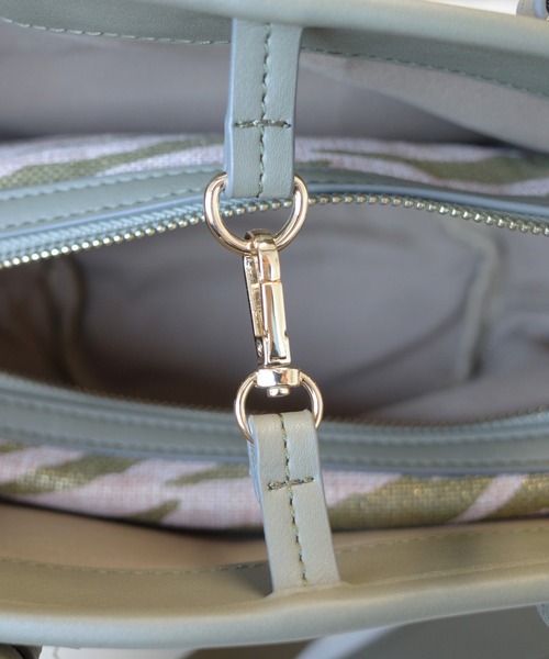 DouDou（ドゥドゥ）の「付属ショルダー付アソート丸底トート（トートバッグ・レディース・ブラック/グリーン・FREE）」の6枚目の写真