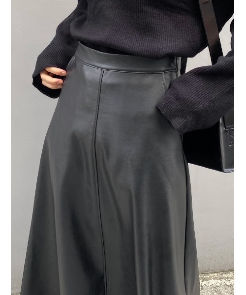 FAKE LEATHER MAXI SK / フェイクレザーマキシスカート（スカート