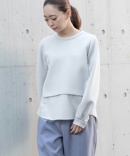 La SRIC（ラスリック）の「La SRIC / ダンボールシャツドッキングプルオーバー（Tシャツ/カットソー・レディース・グレー系その他/ブラック・38）」の13枚目の写真