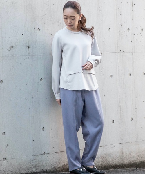 La SRIC（ラスリック）の「La SRIC / ダンボールシャツドッキングプルオーバー（Tシャツ/カットソー・レディース・グレー系その他/ブラック・38）」の18枚目の写真