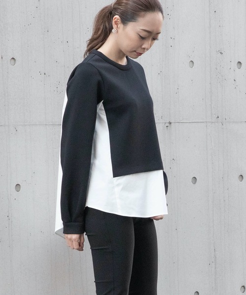 La SRIC（ラスリック）の「La SRIC / ダンボールシャツドッキングプルオーバー（Tシャツ/カットソー・レディース・グレー系その他/ブラック・38）」の11枚目の写真