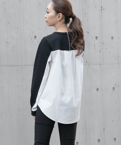 La SRIC（ラスリック）の「La SRIC / ダンボールシャツドッキングプルオーバー（Tシャツ/カットソー・レディース・グレー系その他/ブラック・38）」の10枚目の写真