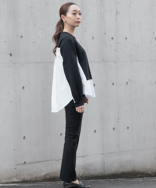 La SRIC（ラスリック）の「La SRIC / ダンボールシャツドッキングプルオーバー（Tシャツ/カットソー・レディース・グレー系その他/ブラック・38）」の12枚目の写真