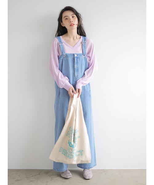 Lilas Campbell（リラキャンベル）の「・別注　リラキャンベル　エンブレム　エコバッグ＊（エコバッグ/サブバッグ・レディース・ライム/ブルー/ラベンダー・FREE）」の22枚目の写真