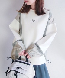 179/WG | 異素材切り替えプルオーバー(Tシャツ/カットソー)