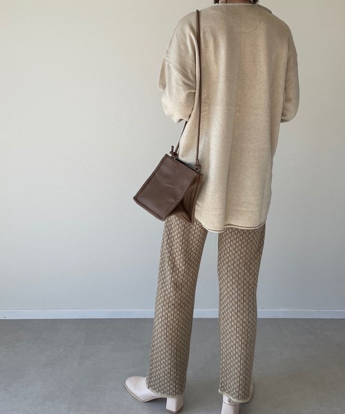 y/m by misato(イムバイミサト)の「アクリルジャガードストレートパンツ(その他パンツ・レディース・ベージュ/オフホワイト・FREE)」の12枚目の写真