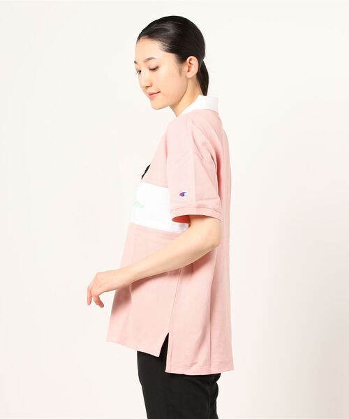 Champion(チャンピオン)の「【Champion/チャンピオン】メンズ レディース キャンパス ユニセックス ポロシャツ(ポロシャツ・メンズ・ホワイト/ライトピンク・SMALL)」の4枚目の写真