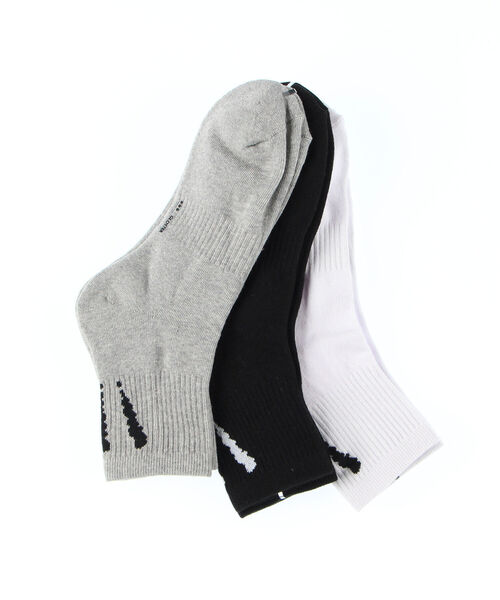 GLOSTER（グロスター）の「3P クォーターソックス（ソックス/靴下・メンズ・ホワイト/ブラック/レインボー・FREE）」の3枚目の写真