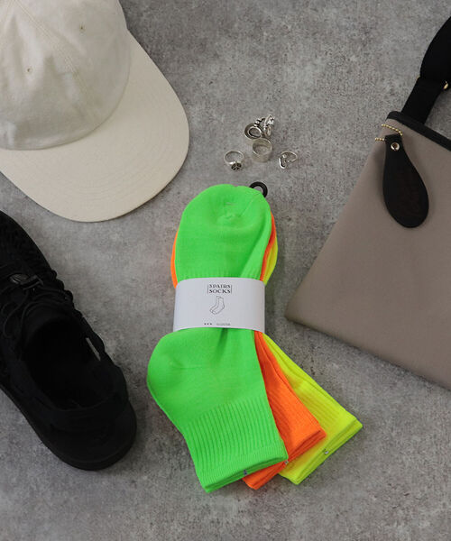 GLOSTER（グロスター）の「3P クォーターソックス（ソックス/靴下・メンズ・ホワイト/ブラック/レインボー・FREE）」の18枚目の写真