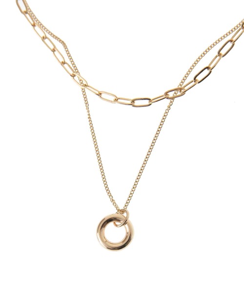 31 Sons de mode（トランテアン　ソン　ドゥ　モード）の「２連チェーンネックレス（ネックレス・レディース・ゴールド・FREE）」の3枚目の写真