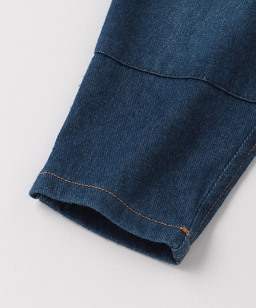 petit main（プティマイン）の「カットデニム9分丈パンツ（デニムパンツ・キッズ・ライトブルー/ブルー・80ｃｍ/90cm/130cm/120cm/100cm/110cm）」の6枚目の写真