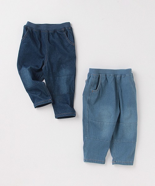 petit main（プティマイン）の「カットデニム9分丈パンツ（デニムパンツ・キッズ・ライトブルー/ブルー・80ｃｍ/90cm/130cm/120cm/100cm/110cm）」の9枚目の写真