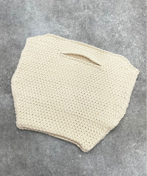 apres jour mignon(アプレジュールミニョン)の「【apresjour mignon×ARIAZ】ニットバッグ(ハンドバッグ・レディース・モカ/アイボリー/ベージュ系その他3・ONESIZE)」の5枚目の写真