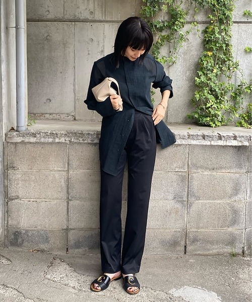 ENOF（イナフ）の「SHEER BLACK SHIRT（シャツ/ブラウス・レディース・ブラック・M/L）」の18枚目の写真