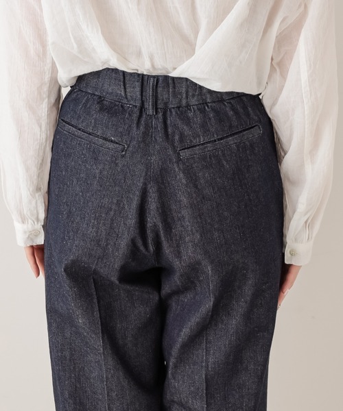 PUAL CE CIN（ピュアルセシン）の「【Du noir】センタープレスデニムパンツ（デニムパンツ・レディース・ブラック/インディゴブルー・FREE）」の14枚目の写真