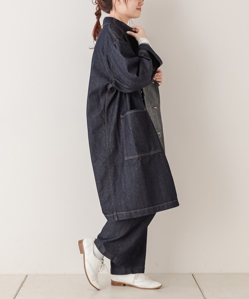 PUAL CE CIN（ピュアルセシン）の「【Du noir】センタープレスデニムパンツ（デニムパンツ・レディース・ブラック/インディゴブルー・FREE）」の8枚目の写真