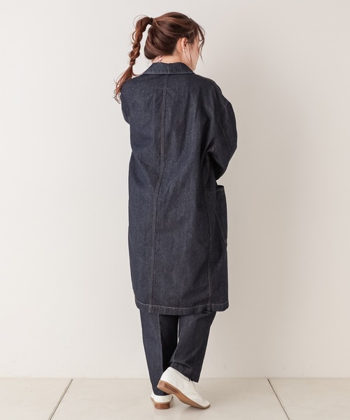 PUAL CE CIN（ピュアルセシン）の「【Du noir】センタープレスデニムパンツ（デニムパンツ・レディース・ブラック/インディゴブルー・FREE）」の12枚目の写真