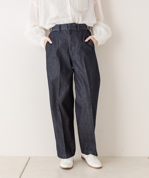 PUAL CE CIN（ピュアルセシン）の「【Du noir】センタープレスデニムパンツ（デニムパンツ・レディース・ブラック/インディゴブルー・FREE）」の19枚目の写真