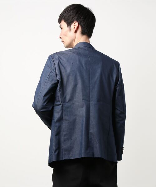 Cricket（クリケット）の「[クリケット1960] Cricket 1960 COOLMOTION ストレッチ デニム調 ジャケット（テーラードジャケット・メンズ・ネイビー・M/46/S/44/XL/50/L/48）」の4枚目の写真