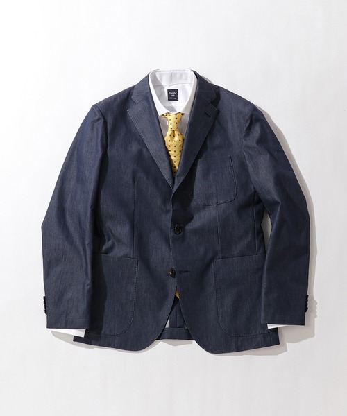 Cricket（クリケット）の「[クリケット1960] Cricket 1960 COOLMOTION ストレッチ デニム調 ジャケット（テーラードジャケット・メンズ・ネイビー・M/46/S/44/XL/50/L/48）」の7枚目の写真