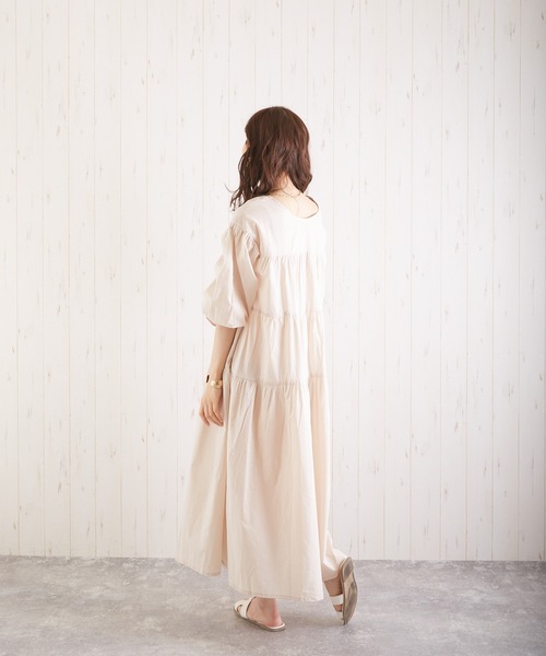 Wefst（ウェスト）の「【Wefst】60Sローンティアード2wayワンピース（ワンピース・レディース・ブラック/オフホワイト/グリーン/ラベンダー/ライトベージュ/グレイッシュベージュ・FREE）」の10枚目の写真